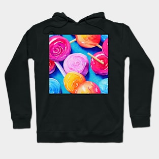 Watercolor lollipop pattern Hoodie